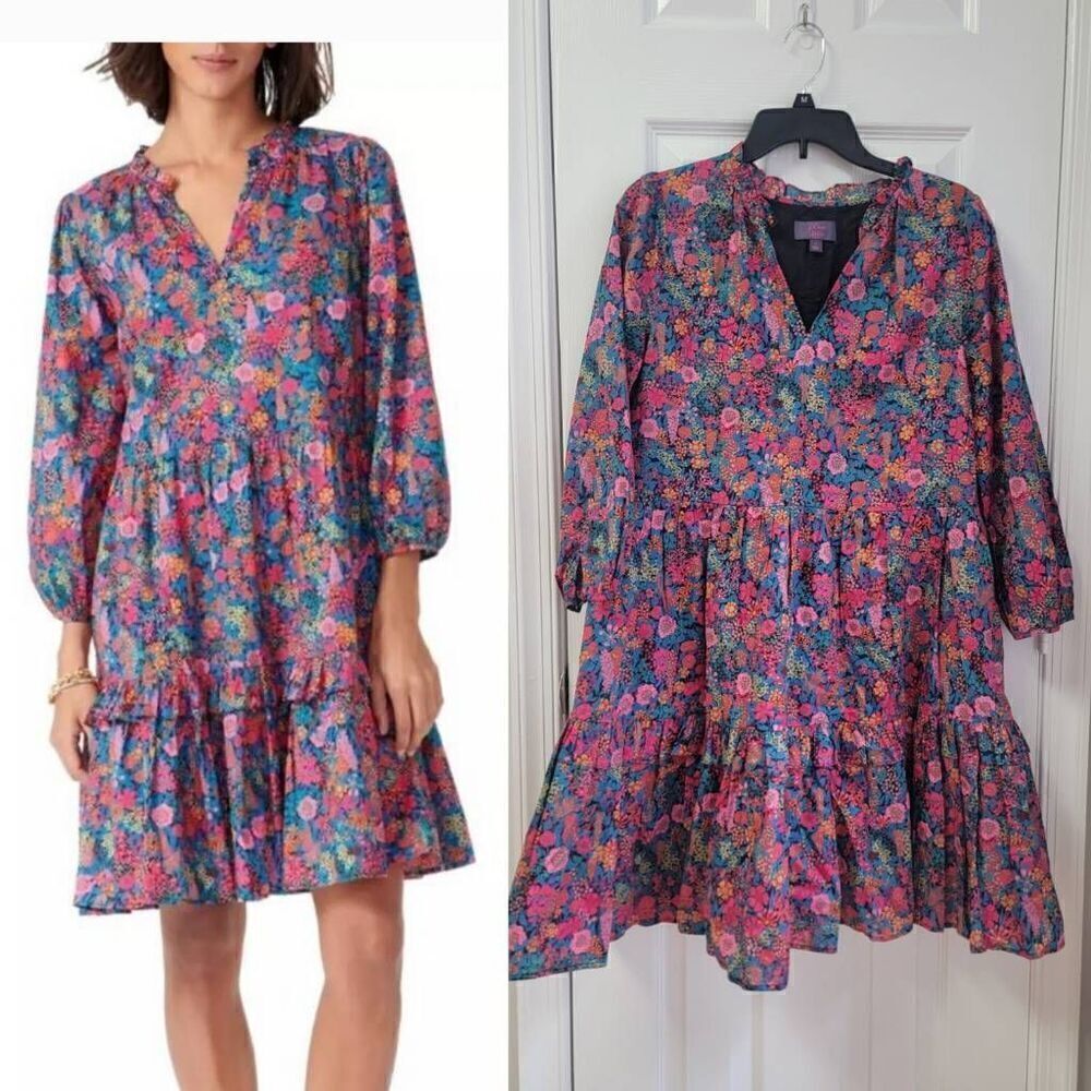 J.Crew Tiered Popover Ciara Floral Dress S